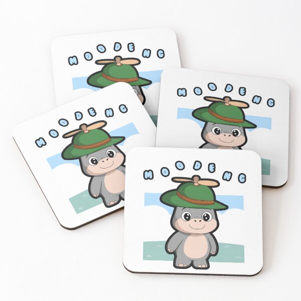 Item preview, Moo deng tiny hippo in Thailand smiling standing,brafdesign designed and sold by Brafdesign.