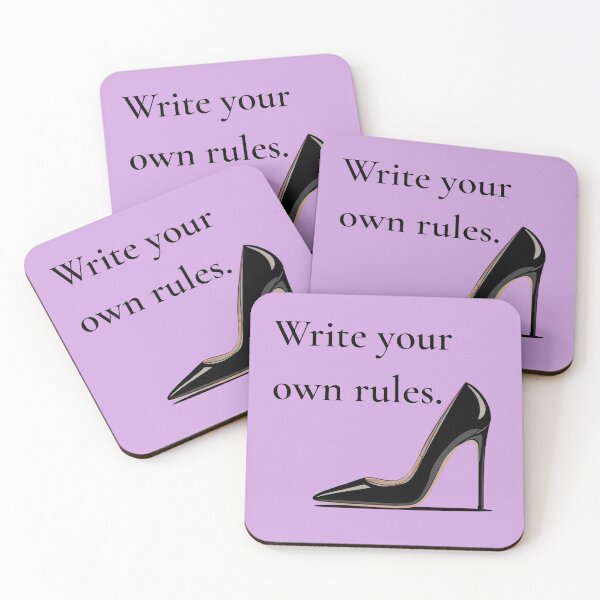 Item preview, Elegant Black Stiletto High Heel – Minimalist Design with "Write Your Own Rules" Quote designed and sold by UrbanPopDesigns.