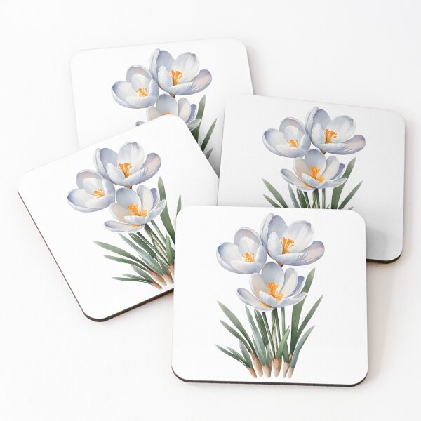Item preview, White Crocus (Crocus vernus) designed and sold by HOMETOWN86.