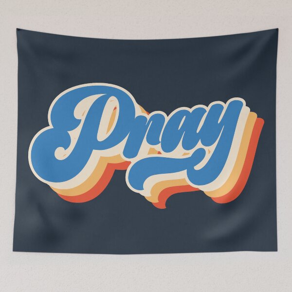Item preview, Pray Retro Christian Message designed and sold by Lillyamstronger.