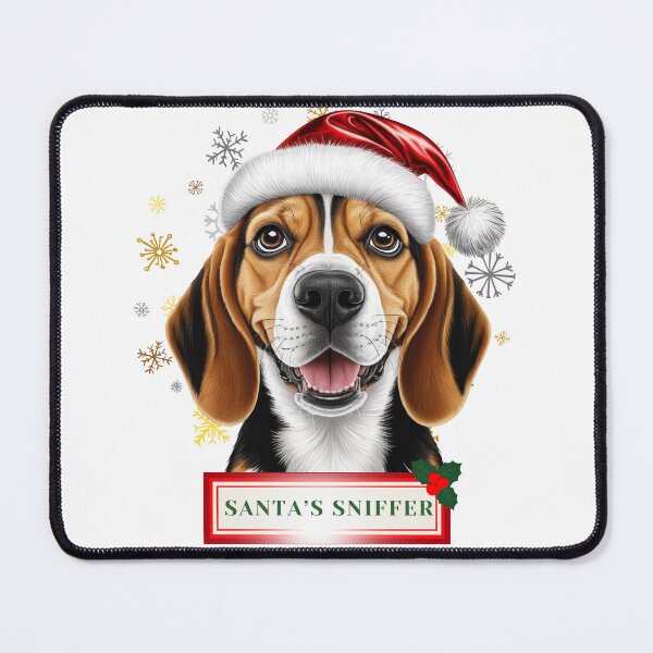 Item preview, "Santa’s Sniffer" – Festive Beagle Christmas Apparel & Gifts designed and sold by TacoFunDesigns.