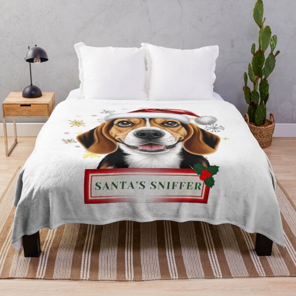 Item preview, "Santa’s Sniffer" – Festive Beagle Christmas Apparel & Gifts designed and sold by TacoFunDesigns.