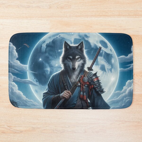 Item preview, Moonlit Wolf Samurai Warrior designed and sold by JavisSRDesign.