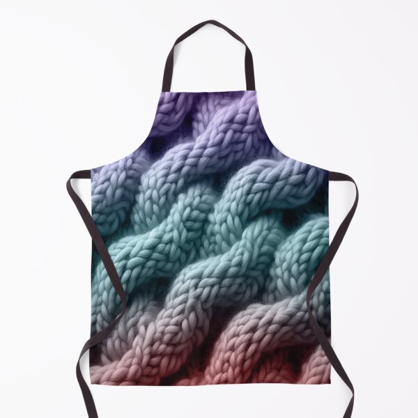 Item preview, Warm, furry sweater knit / turquoise, purple, red. designed and sold by My-fake-places.