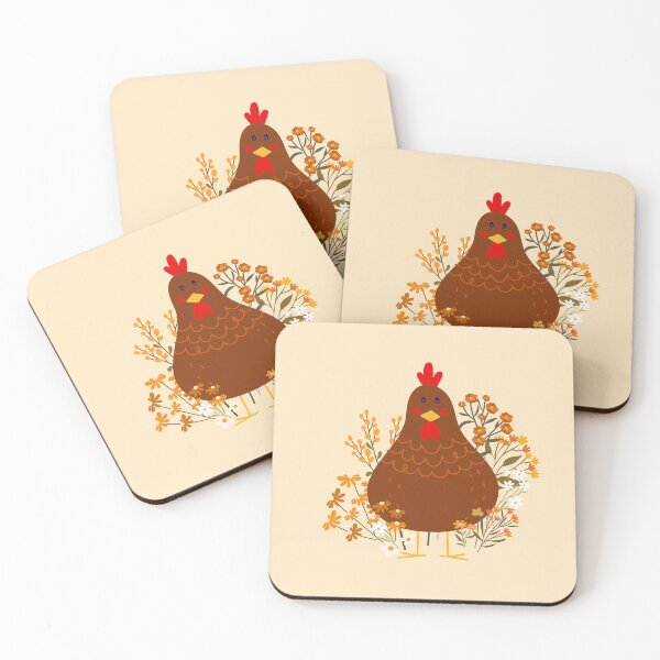 Item preview, Floral Brown Chicken designed and sold by AnulaArt.