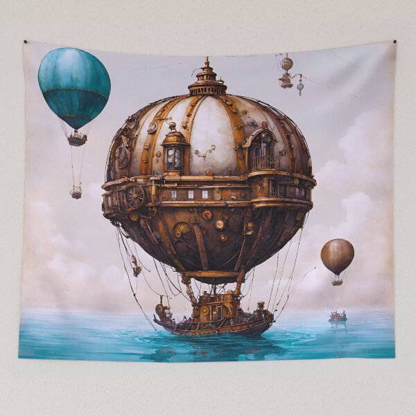 Item preview, Majestic Steampunk Balloon Drifting on Water 4 designed and sold by Tom-Johnson.