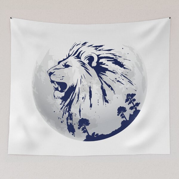 Item preview, lion face with moon designed and sold by guruprinters.