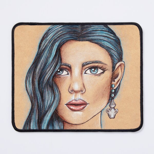 Item preview, Aquarius ♒ Astrological Fantasy Portrait designed and sold by Naomi Shingler Bialek.