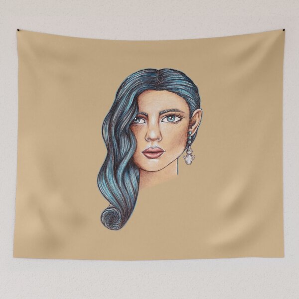 Item preview, Aquarius ♒ Astrological Fantasy Portrait designed and sold by Naomi Shingler Bialek.