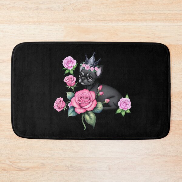 Item preview, Cute dog and pink roses. designed and sold by JAGA-ALIME.