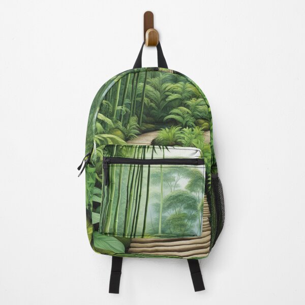 Item preview, Bamboo Forest Wooden Path Lush Forest,nature, designed and sold by Eandbeyond.