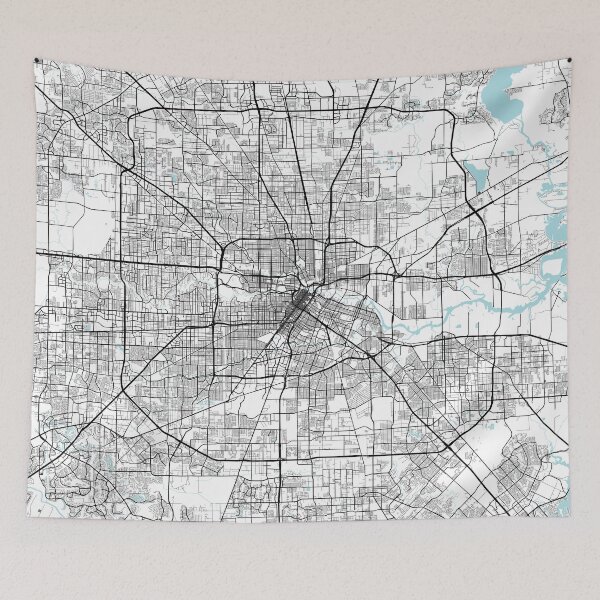 Item preview, Houston City Map of Texas, USA - Circle designed and sold by deMAP.