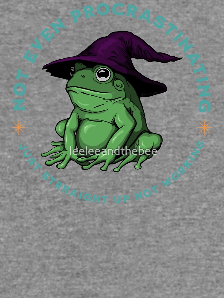 Thumbnail 5 of 5, Lightweight Sweatshirt, Not Even Procrastinating Just Straight Up Not Working Frog Wizard designed and sold by leeleeandthebee.