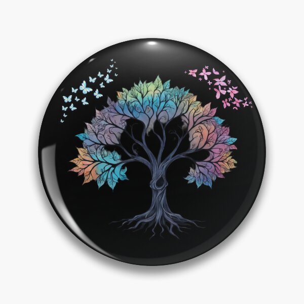 Item preview, Colorful tree of life and butterflies. designed and sold by JAGA-ALIME.