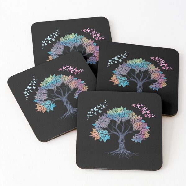 Item preview, Colorful tree of life and butterflies. designed and sold by JAGA-ALIME.