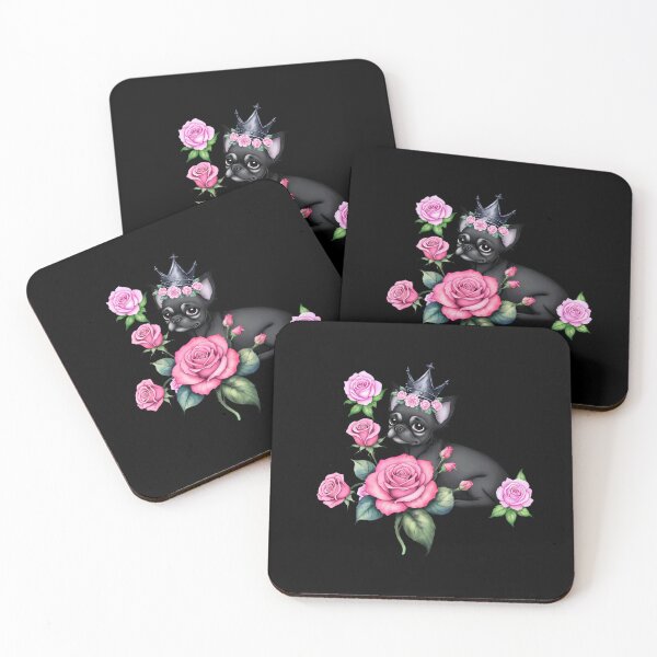 Item preview, Cute dog and pink roses. designed and sold by JAGA-ALIME.