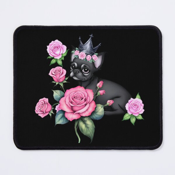 Item preview, Cute dog and pink roses. designed and sold by JAGA-ALIME.