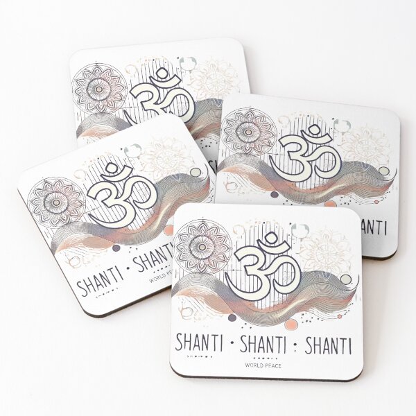 Item preview, Om Shanti Shanti Shanti - Minimalist Spiritual Design for Calm & Serenity designed and sold by raiseyourvibe1.