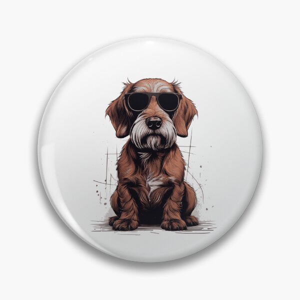 Item preview, Wire-haired dachshund with sunglasses, dachshund, small dog, dachshund designed and sold by dackelfieber.