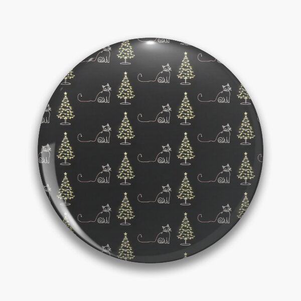 Item preview, Festive Neon Cat and Christmas Tree – Minimalist Holiday Art designed and sold by Cherry-Cat.