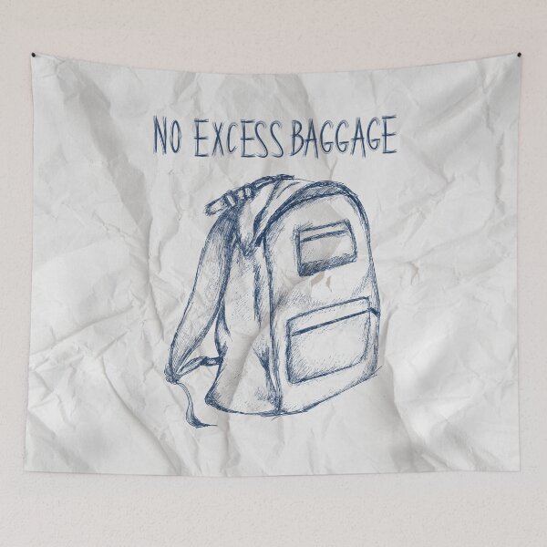 Item preview, No Excess Baggage Sketch designed and sold by Scrabbly Doodles.