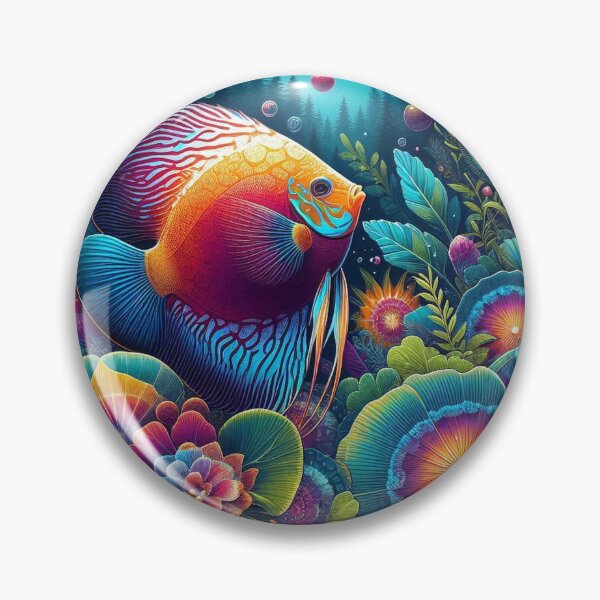 Item preview, Round and Radiant: The Elegant Discus Fish designed and sold by communedesigns.