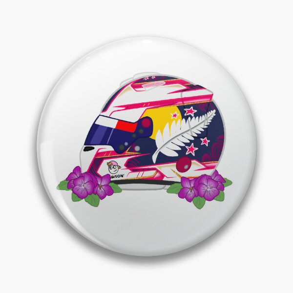 Item preview, Liam Lawson 2024 Helmet With Flowers designed and sold by OriDraws.
