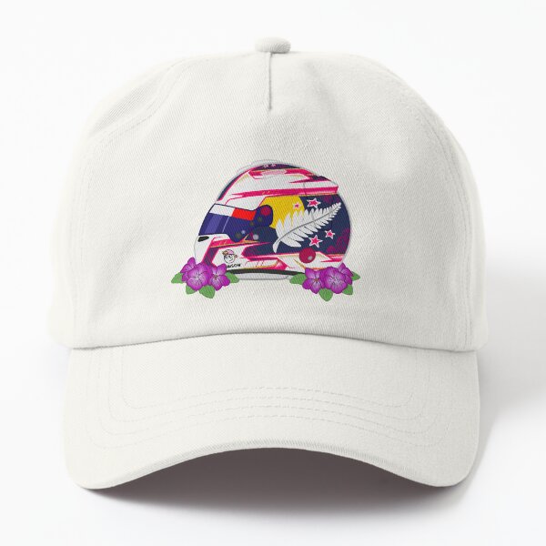 Aperçu de l'œuvre Casque Liam Lawson 2024 avec fleurs créée et vendue par OriDraws.