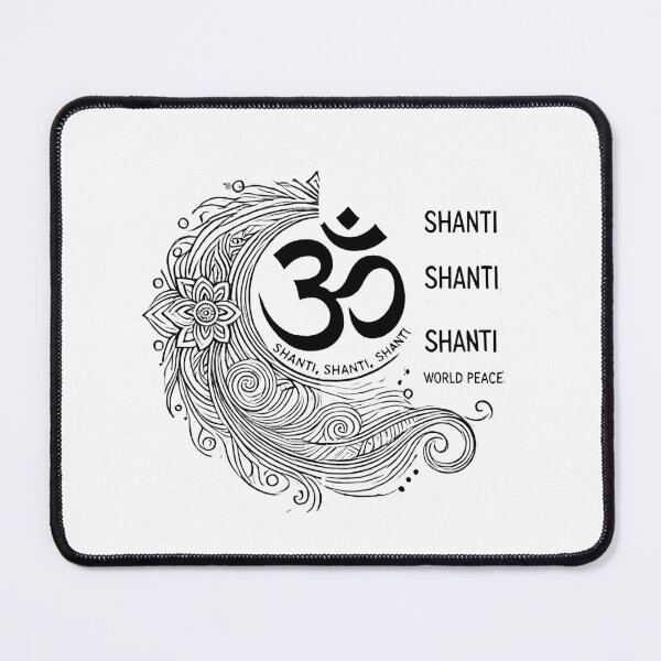 Item preview, Om Shanti Shanti Shanti - Peaceful Mandala Design for World Harmony designed and sold by raiseyourvibe1.