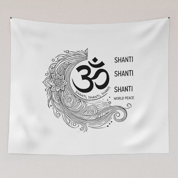 Item preview, Om Shanti Shanti Shanti - Peaceful Mandala Design for World Harmony designed and sold by raiseyourvibe1.