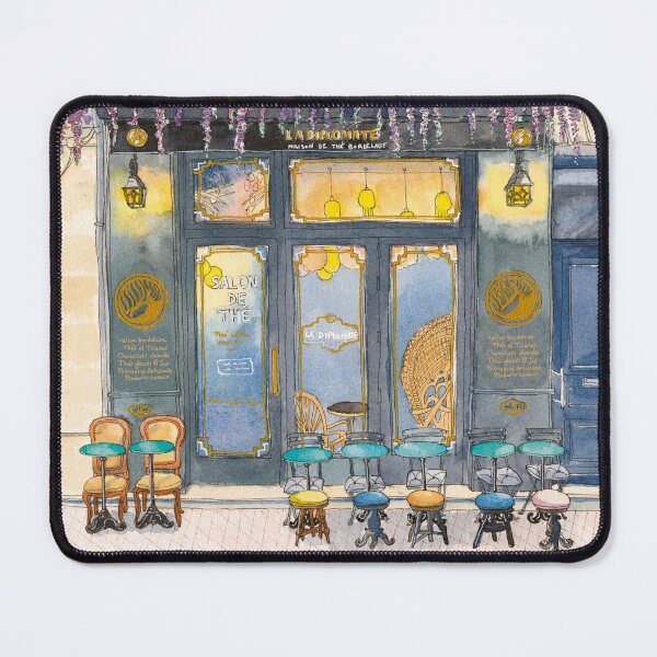 Item preview, Cosy Bordeaux shop front - watercolor designed and sold by CamilleCastanet.