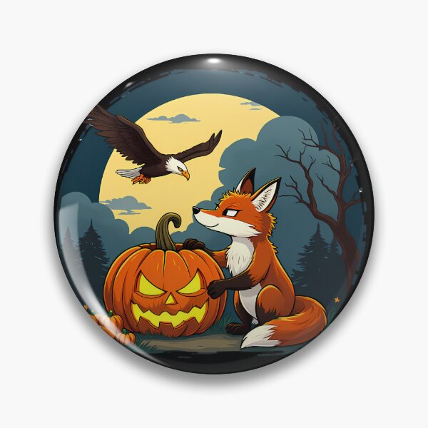 Artikelvorschau, Der Fuchs und der Adler Halloween Kürbis v2 entworfen und verkauft von Foxx-One.