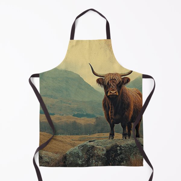 Item preview, Highland Cow "Highland Majesty: The Queen of the Pastures" designed and sold by ArtHouseNiklas.