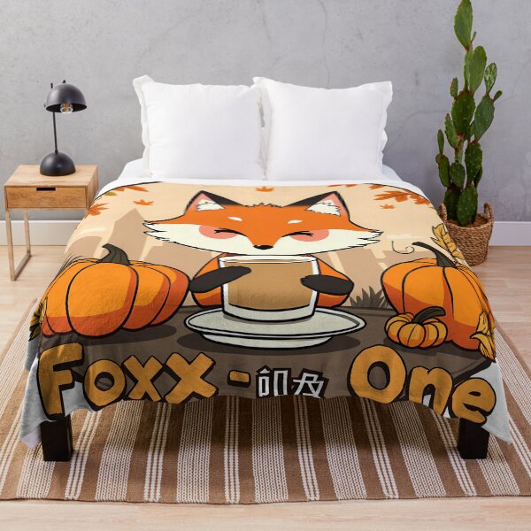 Item preview, The Fox-One Fox enjoying a pumpkin spiced latte designed and sold by Foxx-One.