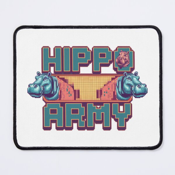 Item preview, Hippo Army: River Defenders designed and sold by 8bitdecalworld.