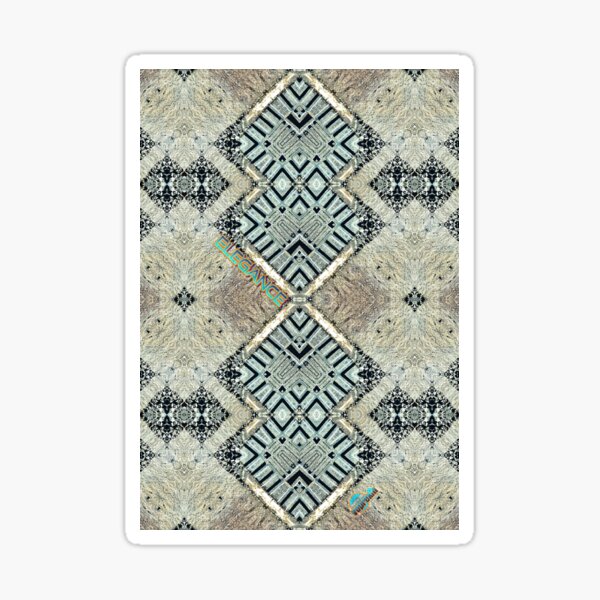 Iron Elegance geometric pattern Sticker