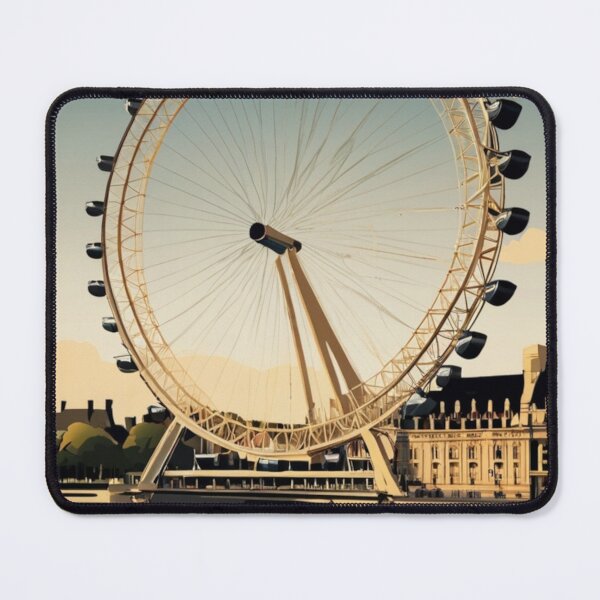 Item preview, 001 Vintage London Eye Poster Design designed and sold by Alexis Art Collection.