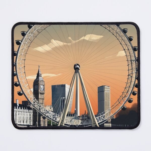 Item preview, 002 Vintage London Eye Poster Design designed and sold by Alexis Art Collection.