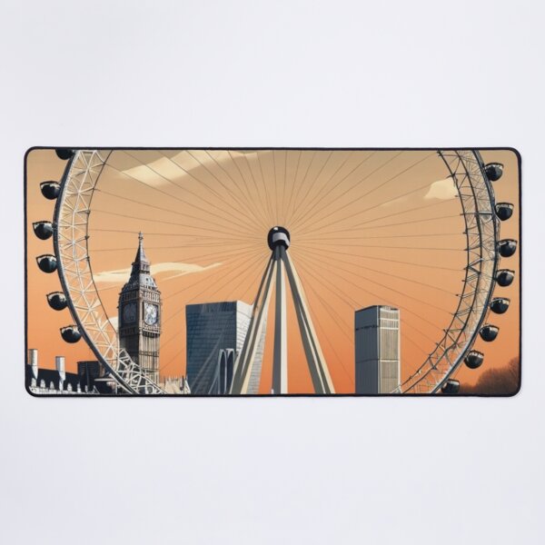 Item preview, 002 Vintage London Eye Poster Design designed and sold by Alexis Art Collection.