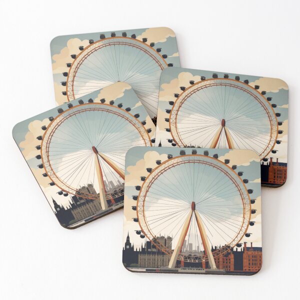 Artikelvorschau, 003 Vintage-Posterdesign „London Eye“ entworfen und verkauft von Alexis Art Collection.