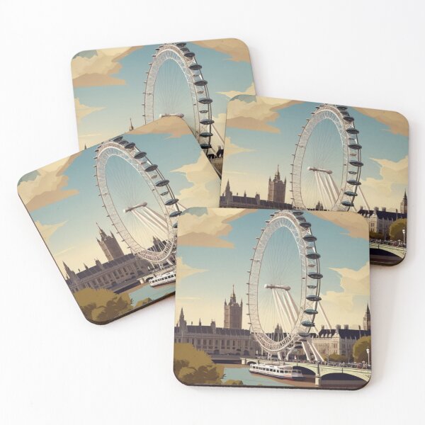 Artikelvorschau, 004 Vintage-London-Eye-Plakatdesign entworfen und verkauft von Alexis Art Collection.