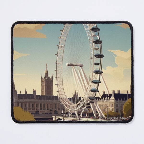 Item preview, 004 Vintage London Eye Poster Design designed and sold by Alexis Art Collection.