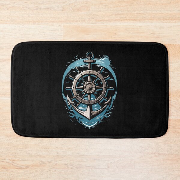 Item preview, Sailboat Captain Design Anchor Steering Wheel designed and sold by LuminOrb.