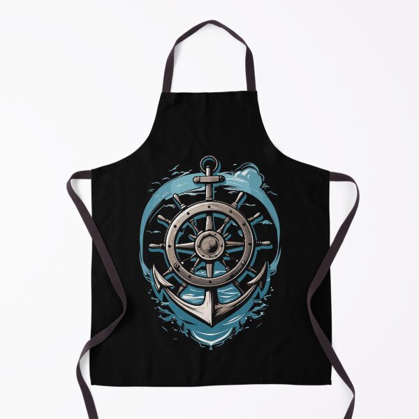 Item preview, Sailboat Captain Design Anchor Steering Wheel designed and sold by LuminOrb.