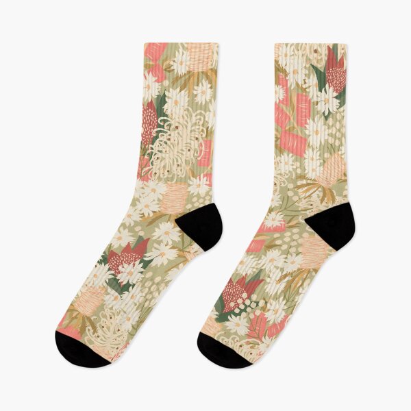 Item preview, Australian Native Flowers - peachy neutrals -  floral symphony designed and sold by KizzyW.
