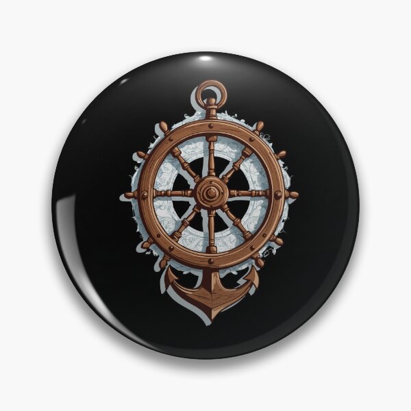 Item preview, Sailboat Captain Design Steering Wheel Anchor designed and sold by LuminOrb.