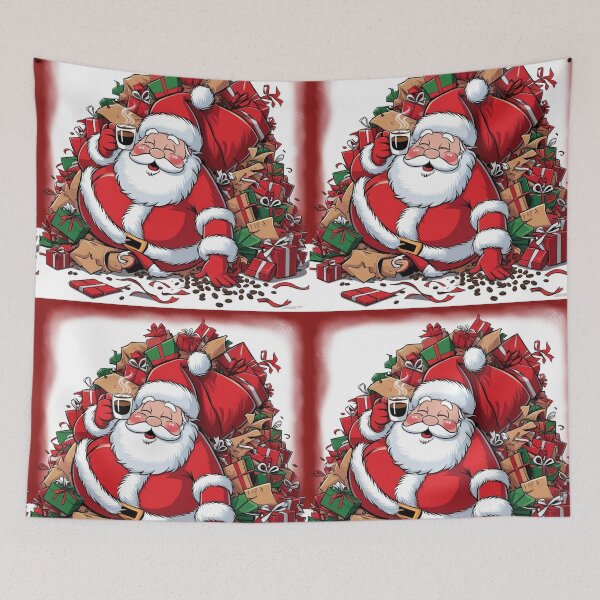 Item preview, Santa with coffee on christmas designed and sold by itskrrish.
