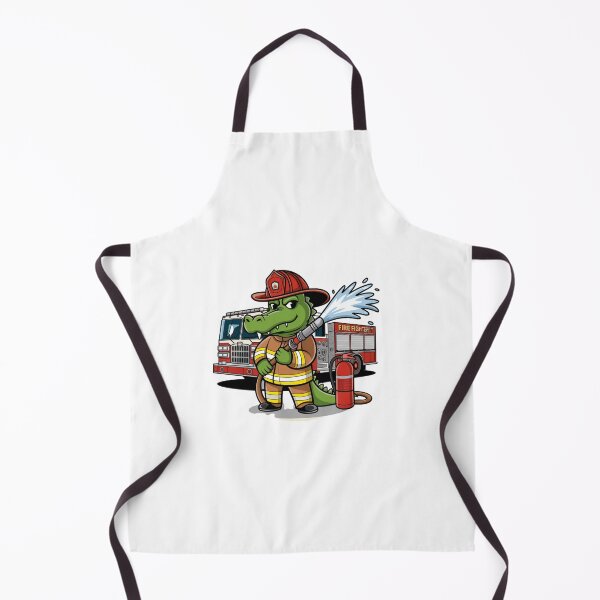 Item preview, Brave Firefighter Crocodile - Heroic Animal Firefighter Illustration designed and sold by Colorful-Garden.