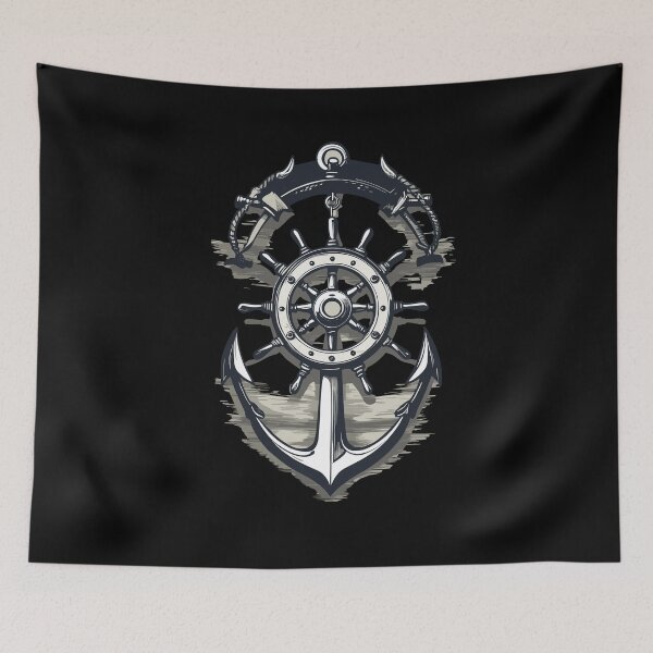 Item preview, Maritime Adventure Sailboat Captain Design designed and sold by LuminOrb.