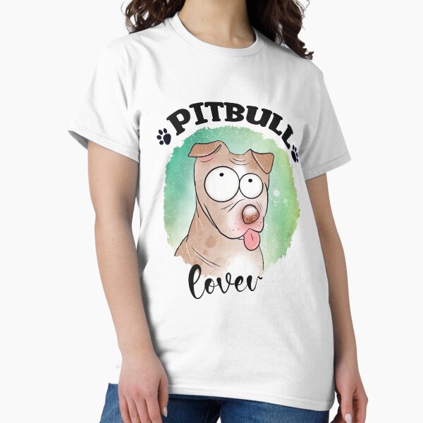 Vista previa del artículo con la obra «Amante divertido de los perros pitbull», diseñado y vendido por IvysCreativity.